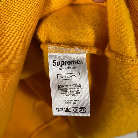 Supreme S/S 18 Sideline Hoodie Gold/Purple Size S - Picture 5 of 8